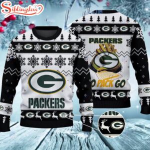 Green Bay Packers Go Pack Go Christmas Ugly Sweater