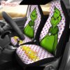 Grinchmas Smiling Grinch Artwork Twinkle Star  Cartoon Seat Cover Car Decor