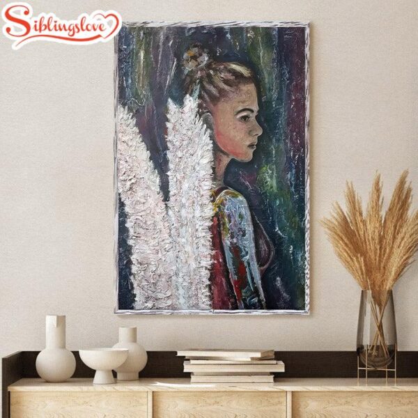 Guardian Angel Painting Wall Art Decor Mixed Media Art