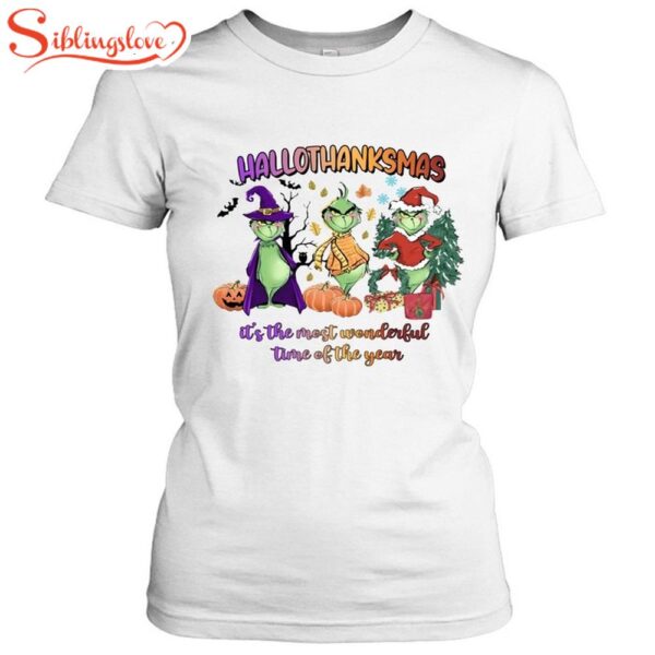 Hallothanksmas It’s The Most Wonderful Time Of The Year Classic T-Shirt, Hodliday Shirt For Men Women