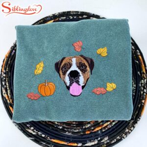 Halloween Dog Embroidered Sweatshirt Fashion…