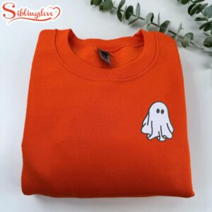 Halloween Ghost Embroidered Sweatshirt Fashion…