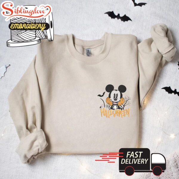 Halloween Mickey Embroidered Sweatshirt