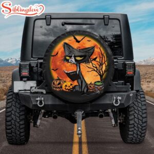 Halloween Moon Cat Spare Tire…