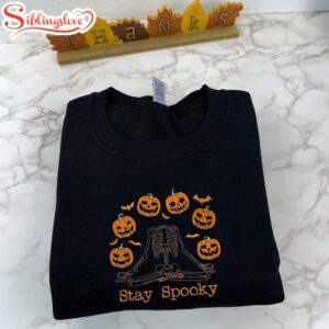 Halloween Pumpkin Embroidered Sweatshirt Fashion…