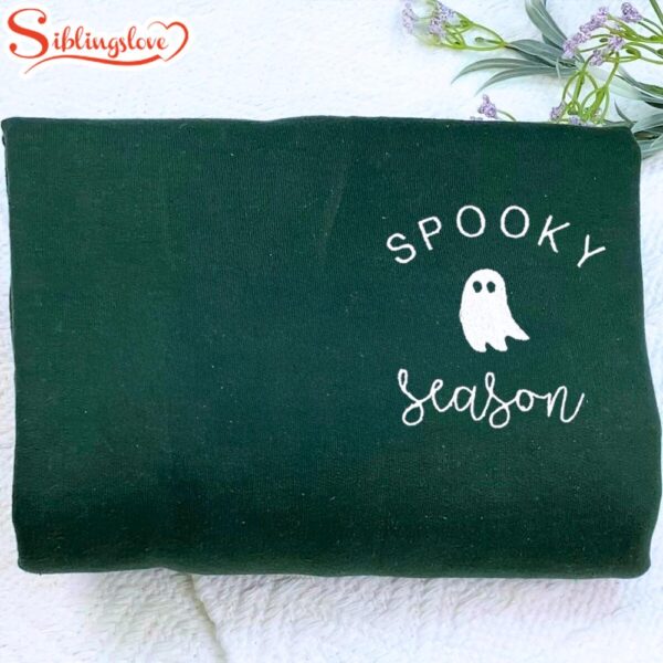 Halloween Spooky Season Embroidered Sweatshirt Fashion Style