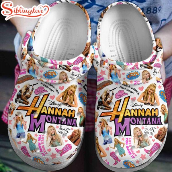 Hannah Motana Movie Clogs Shoes Cartoon Clogs