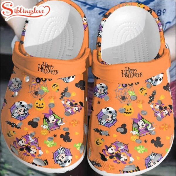 Happy Halloween Mickey Mouse Classic Clogs Shoes Cartoon Gift Shoes