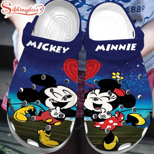 Happy Mickey Minnie Couple Clogs Shoes Cartoon Gift Shoes