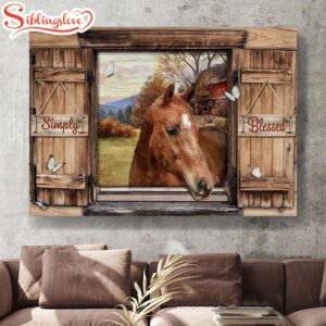 Horse Blessed Simply Canvas Wall…