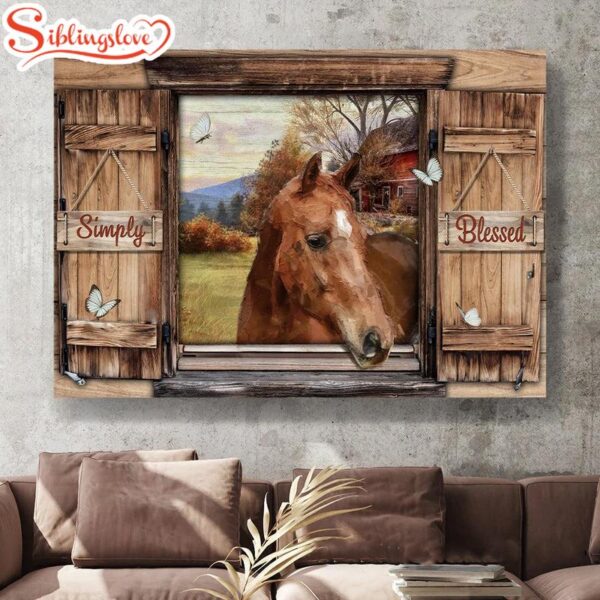 Horse Blessed Simply Canvas Wall Art