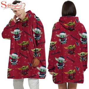 Houston Texans Baby Yoda Huggle Blanket Hoodie