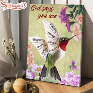 Hummingbird Painting Flowers God Says…