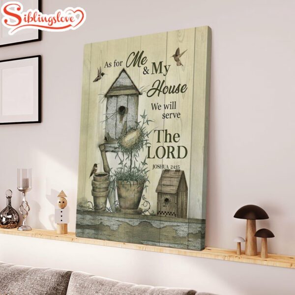 Hummingbird We Will Serve The Lord Canvas Posters