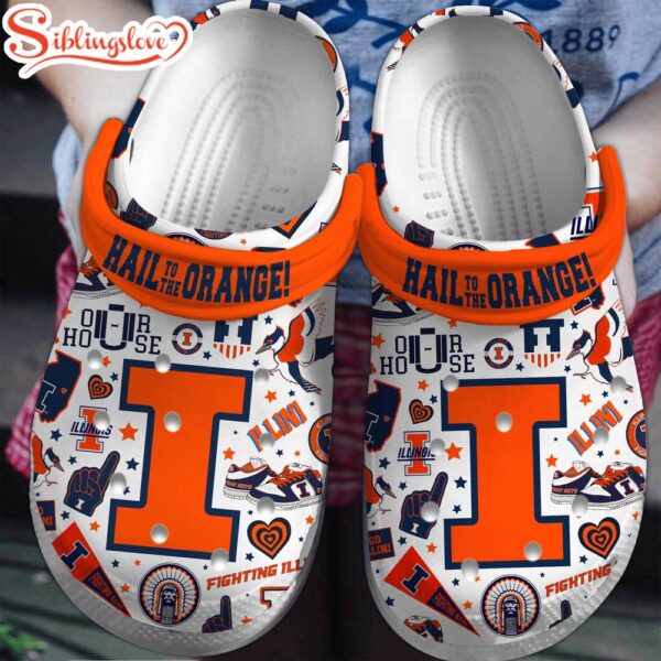 Illiois Fighting Illini NCAA Sport Clogs Shoes Comfortable For Men Women