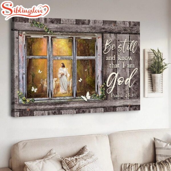 In The Forest With The Lambs Be Still And Know That I Am God Canvas Wall Art