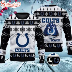 Indianapolis Colts Build The Monster Christmas Ugly Sweater