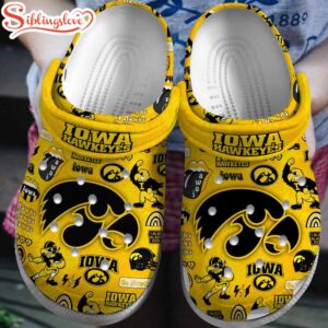 Iowa Hawkeyes NCAA Sport Clogs Shoes Comfortable For Men Women