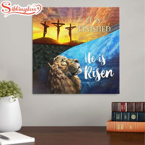 It Is Finished He Is Risen Canvas Wall Art