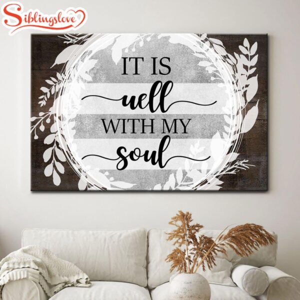 It Is Well With My Soul Hymn Lyrics Canvas Wall Art