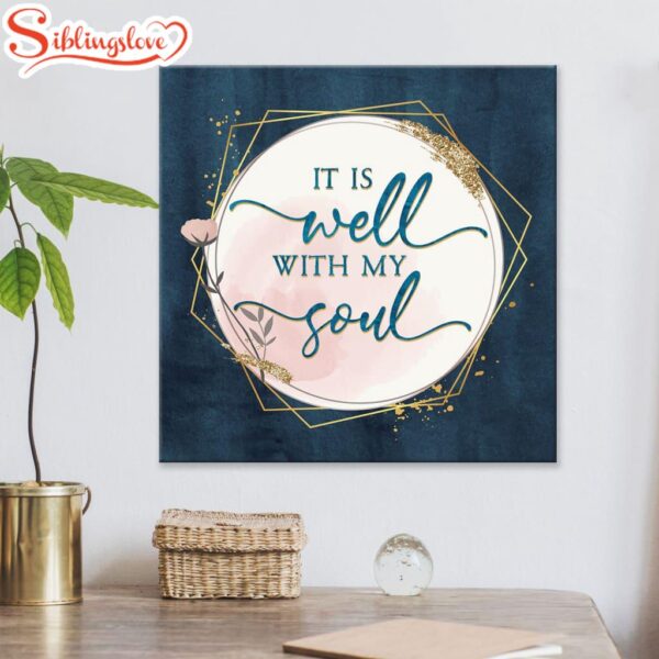 It Is Well With My Soul Hymn Lyrics Canvas Wall Art