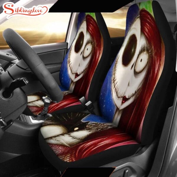 Jack And Sally The Nightmare Before Christmas  Cartoon Seat Cover Car Decor