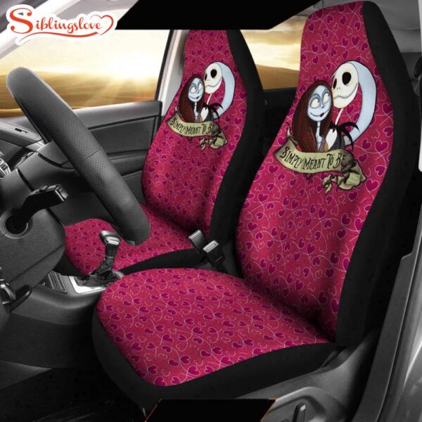 Jack And Sally Valentine Nightmare Before Christmas  Cartoon Seat Cover Car Decor ers