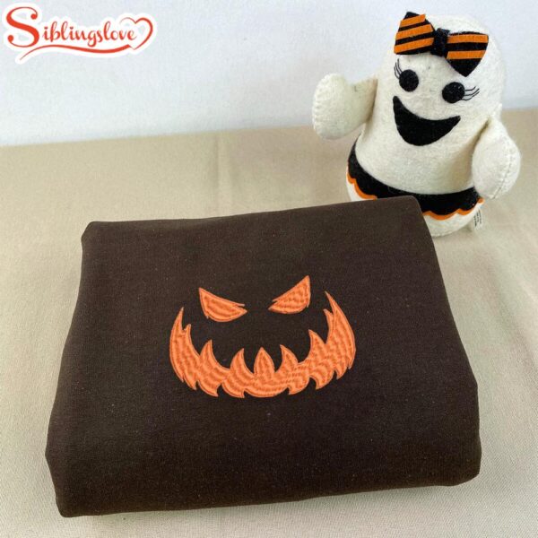 Jack O’Lantern Halloween Embroidered Sweatshirt Fashion Style