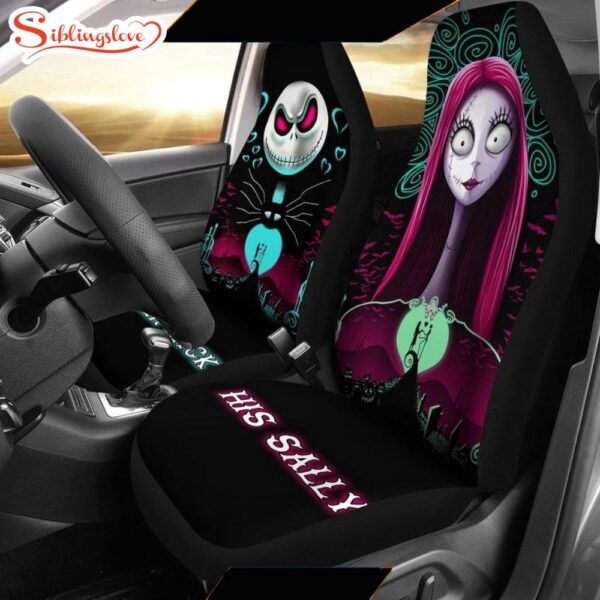 Jack Sally  Cartoon Seat Cover Car Decor ers Cartoon Car Decor