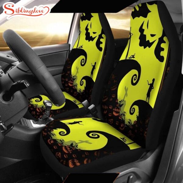 Jack Sally Oogie Boogie Silhouette The Nightmare Before Christmas  Cartoon Seat Cover Car Decor