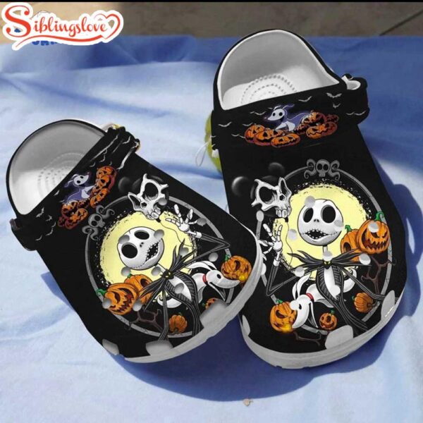 Jack Skellington And Zero With Mickey Skull Balloon Halloween Clogs Shoes Cartoon Clogs