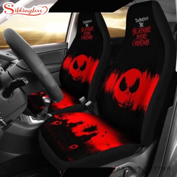 Jack’S Face Red Design Nightmare Before Christmas  Cartoon Seat Cover Car Decor ers Decor For