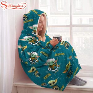 Jacksonville Jaguars Baby Yoda Huggle Blanket Hoodie