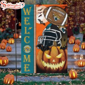 Jacksonville Jaguars Welcome Halloween House And Garden Flag