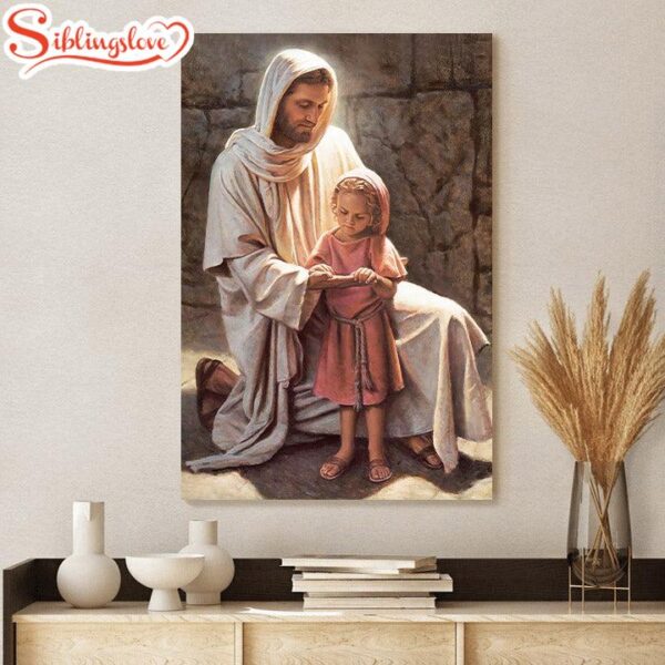 Jesus And A Child Picture Come And See Canvas Wall Art