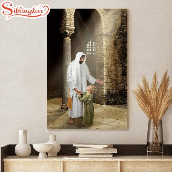 Jesus And A Child Picture Feeling My Savior’s Love Canvas Wall Art