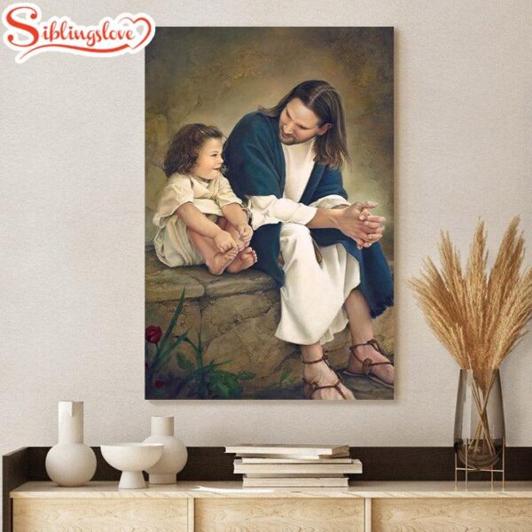 Jesus And A Child Picture Friends Canvas Wall Art