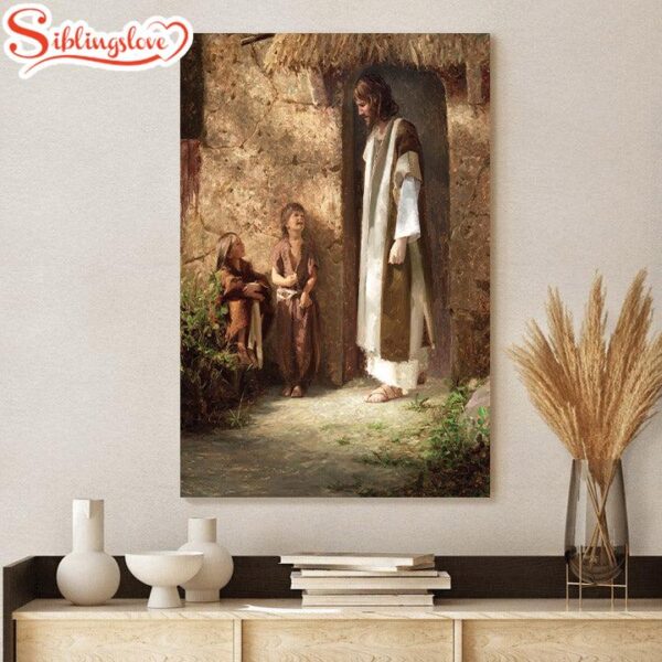 Jesus And A Child Picture True Disciples Canvas Wall Art