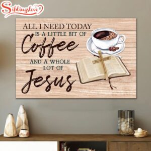 Jesus And Coffee Canvas Wall…