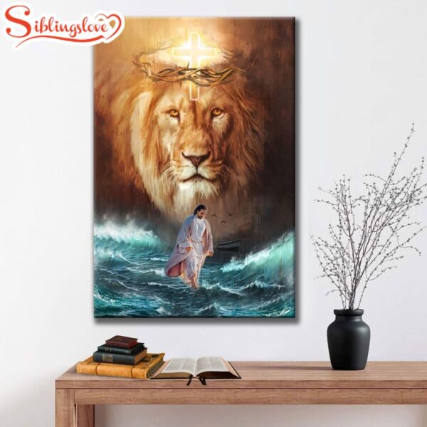 Jesus And Lion Jesus Walks On The Water Canvas Posters