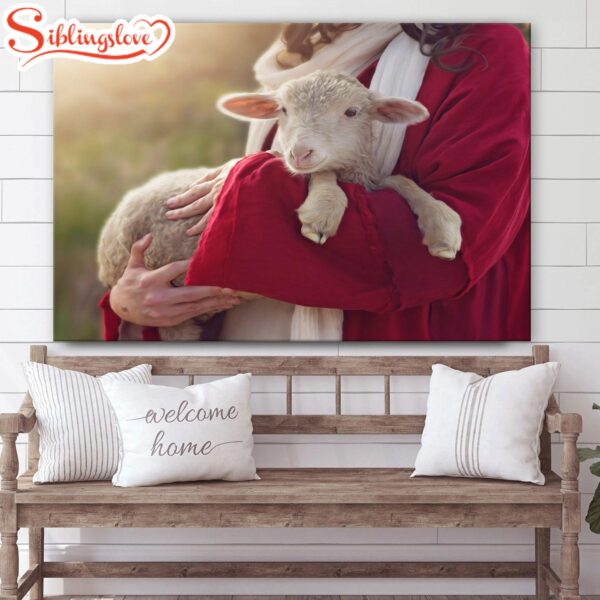 Jesus And The Lamb Picture The Good Shepherd Canvas Wall Art 2