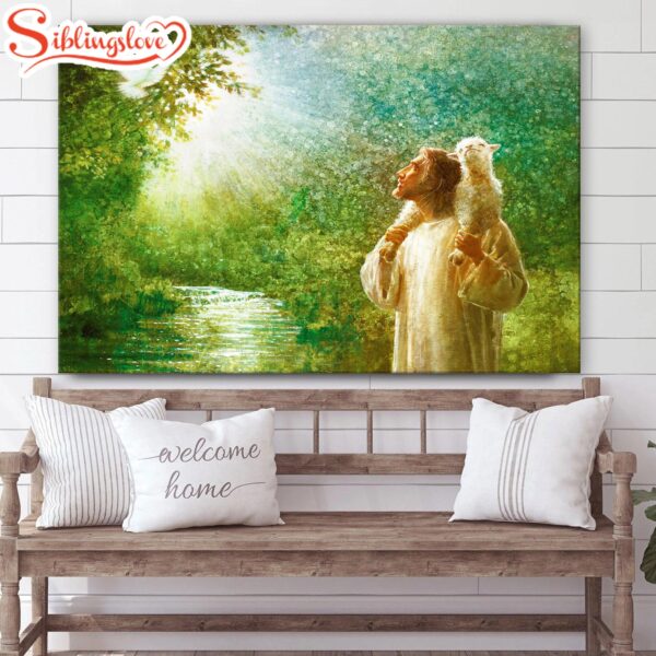 Jesus And The Lamb Picture The Grace Of God Canvas Wall Art