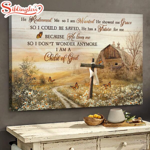 Jesus Beautiful Farm Old Cross He Redeemed Me Canvas Wall Art