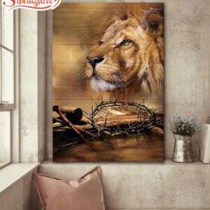 Jesus Beautiful Lion Easter Canvas…