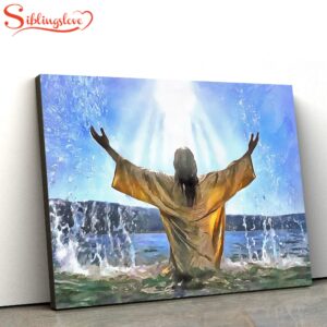 Jesus Christ Baptism Painting Canvas…