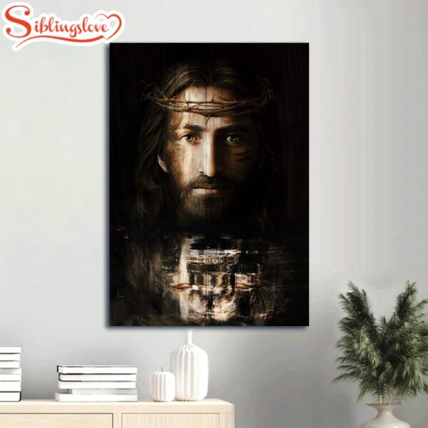 Jesus Christ Crown Of Thorns Christ The Redeemer Canvas Wall Art