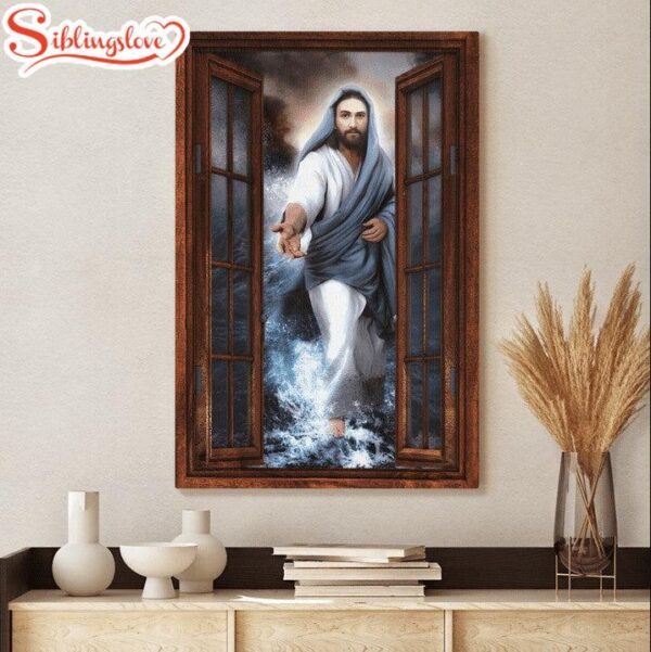 Jesus Christ Hand In Storm Canvas Posters