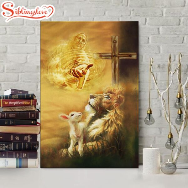 Jesus Christ Lamb Of God & Lion Of Judah Canvas Art