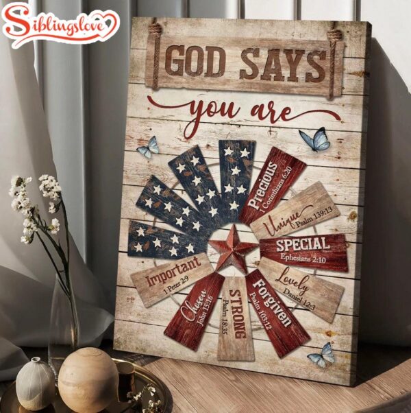 Jesus Christ Star Symbol God Says You Are Canvas Posters