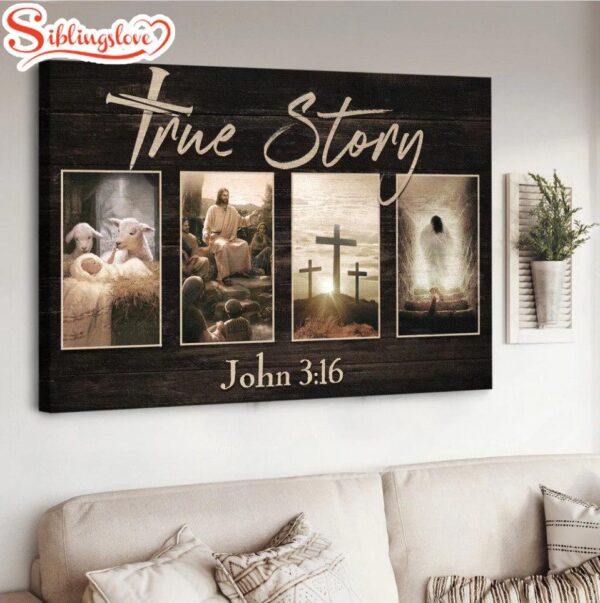 Jesus Christ The Lamb Of God True Story Canvas Wall Art